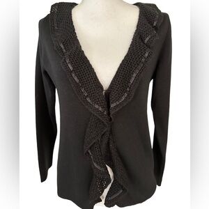 Angel Design by Sabri Ozel Italian Merino Wool blend Cardigan size Medium